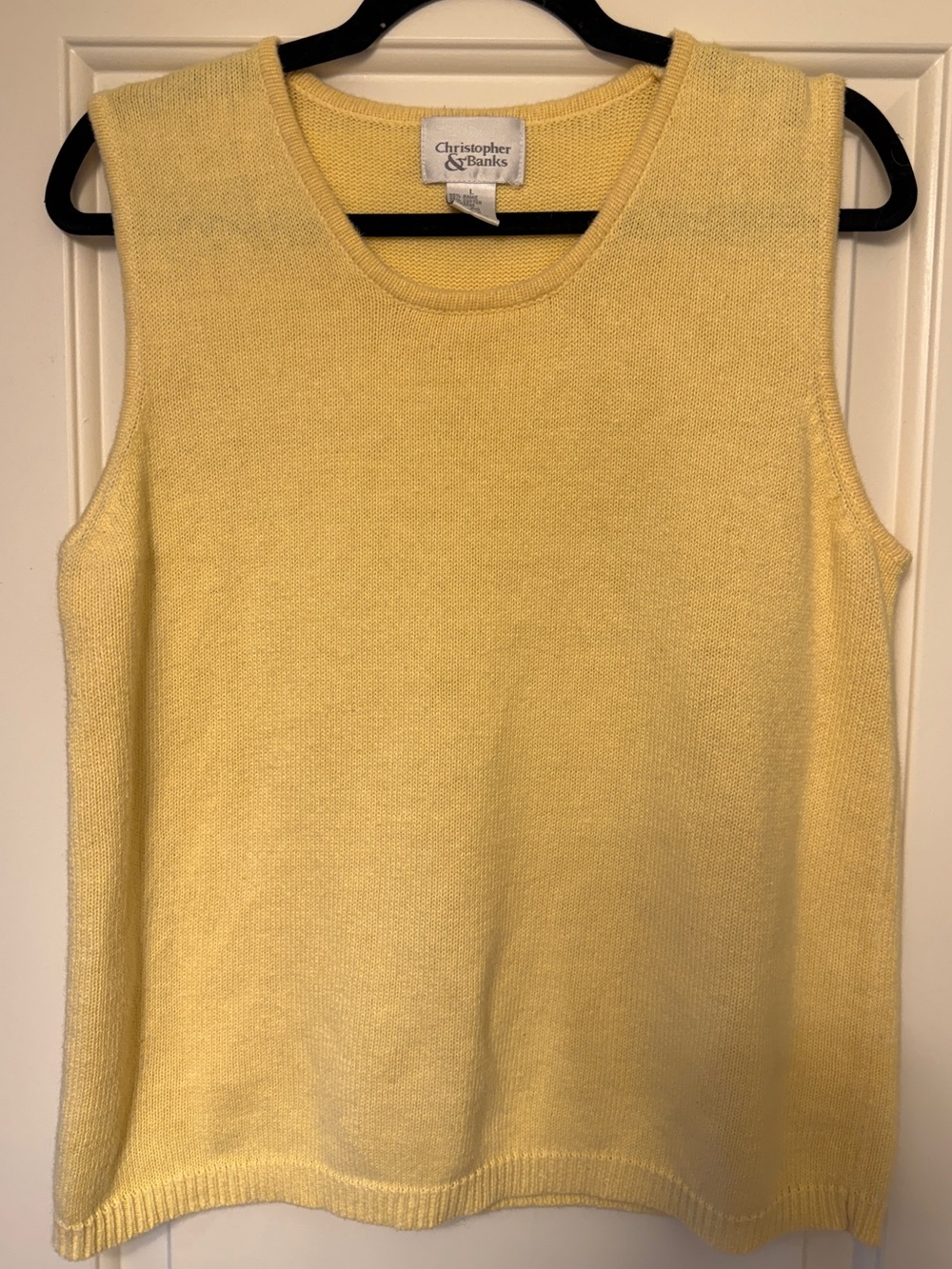 Vintage butter yellow ramie and cotton tank